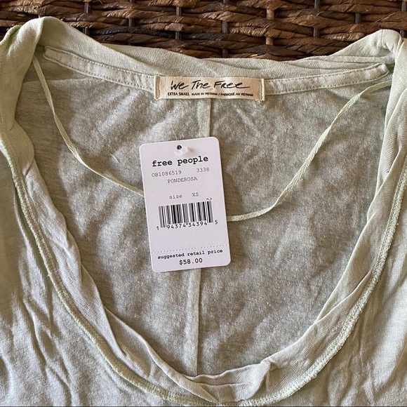 Free People Under The Sun Heathered Knit Tee NWT - Picture 5 of 7